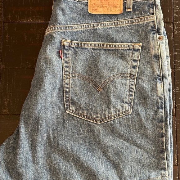 NWT VINTAGE Levi’s 569 loose straight denim blue jean shorts Big Tall 40 - Picture 5 of 10